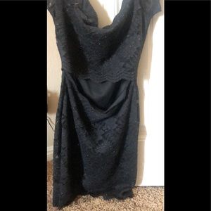 sexy black lace cropped dress